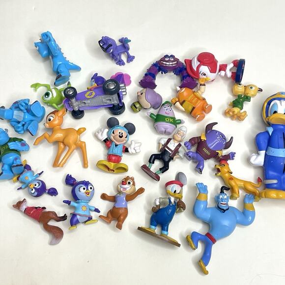 Mixed Toy Lot of 24 Pcs Disney Pixar Figures Mickey Mouse, Monsters Inc. & More - Picture 2 of 6